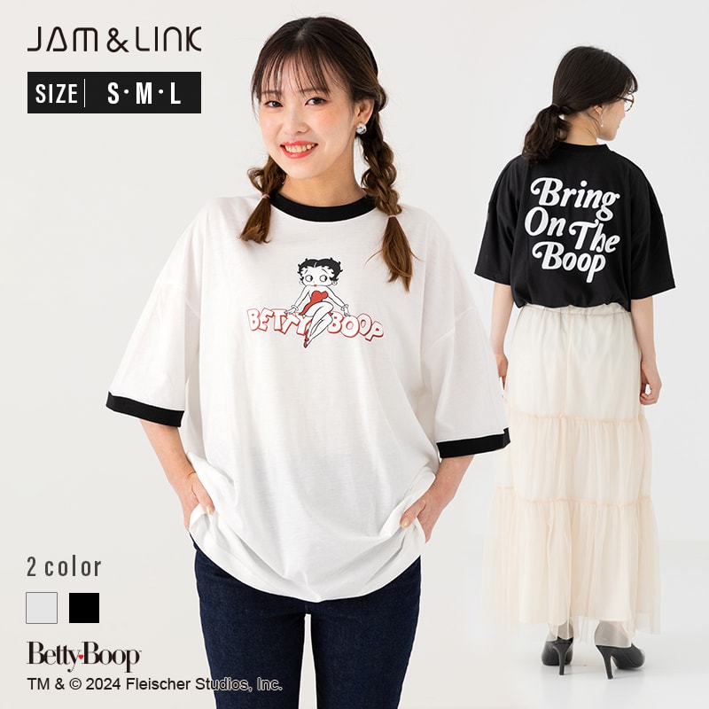 ベティー（ベティ） ブープ　betty boop 半袖Ｔシャツ　レディースサイズ M−ＸＬサイズMOD LINGS サイケ　モッズ　ベティー柄ポリエステルTシャツ レディース ベティ 半袖Tシャツ – JAM&LINK