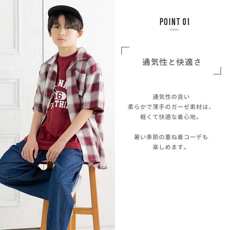 オンブレチェックシャツ セール】＜CalTop＞ オンブレ チェック シャツ（シャツ/ブラウス