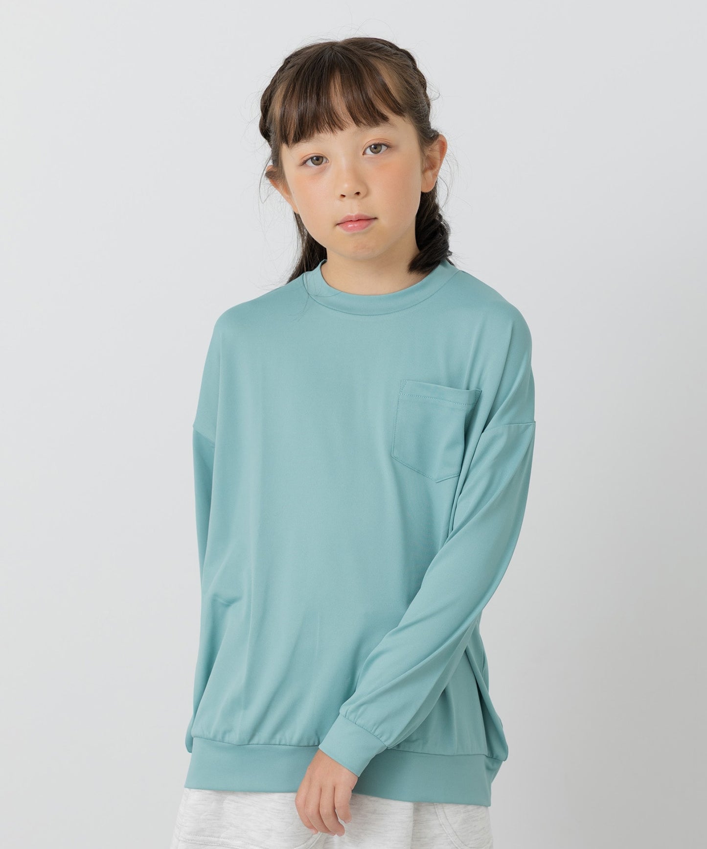 抗ピリング加工 ワイドシルエット 長袖Tシャツ