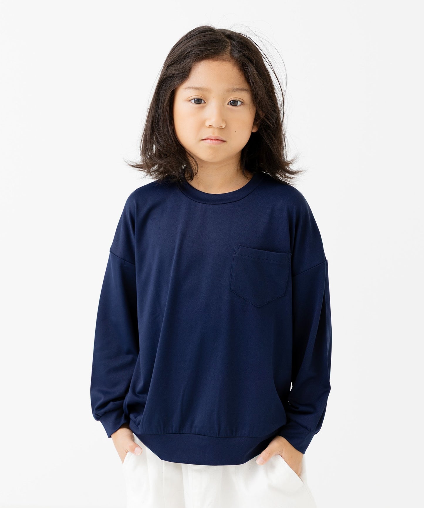抗ピリング加工 ワイドシルエット 長袖Tシャツ