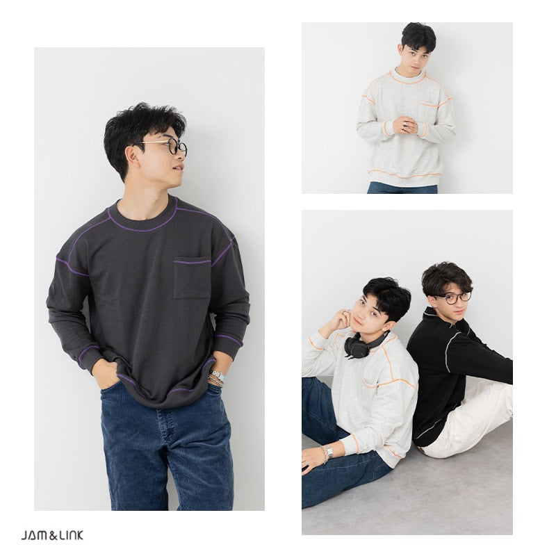 配色ステッチトレーナー（大人）