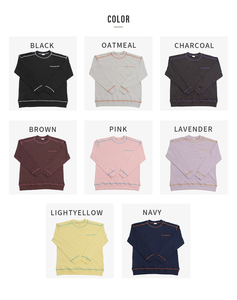 配色ステッチトレーナー（大人）