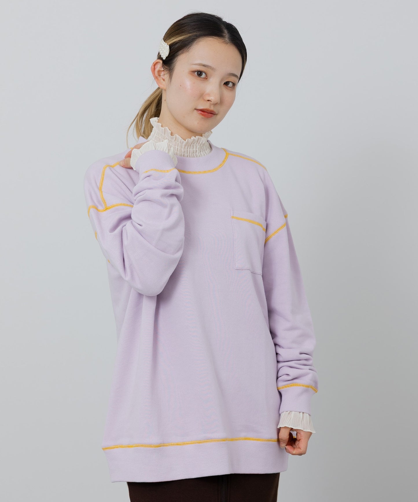 配色ステッチトレーナー（大人）