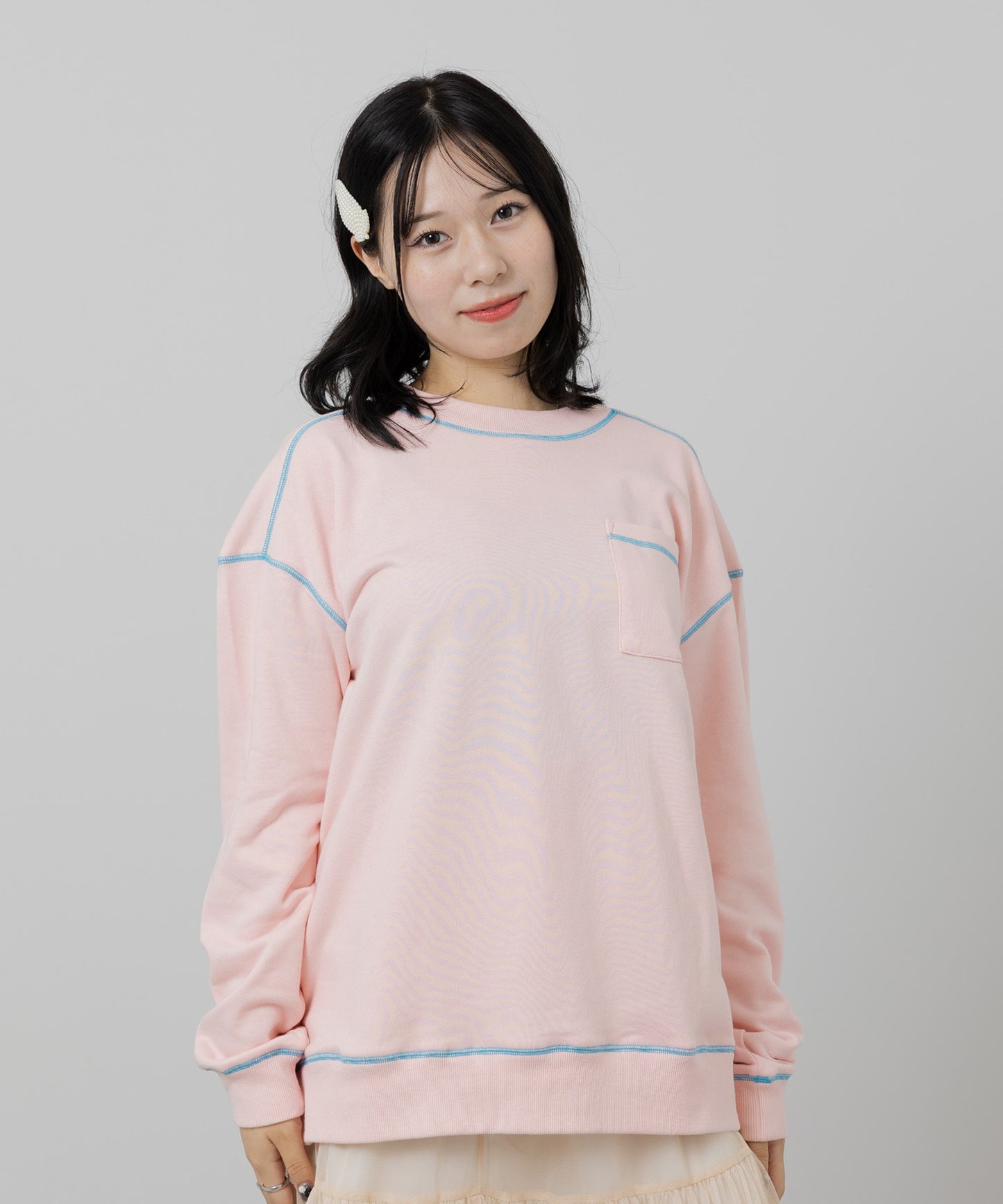 配色ステッチトレーナー（大人）