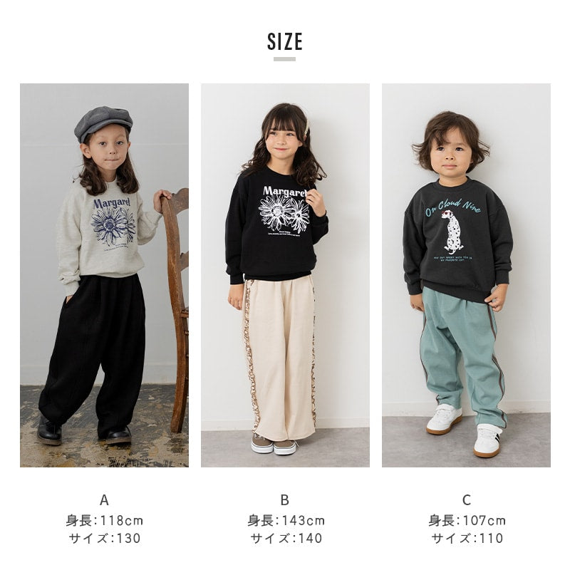 プリント裏毛トレーナー