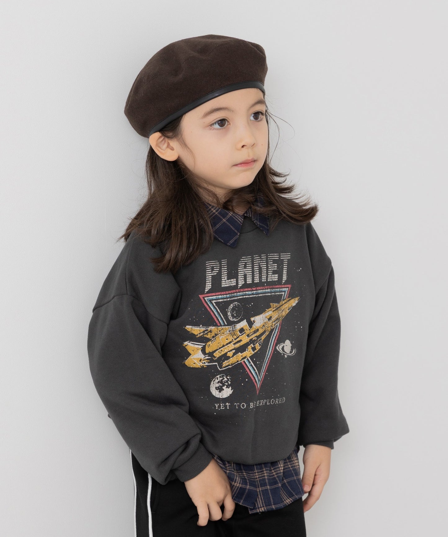 プリント裏毛トレーナー