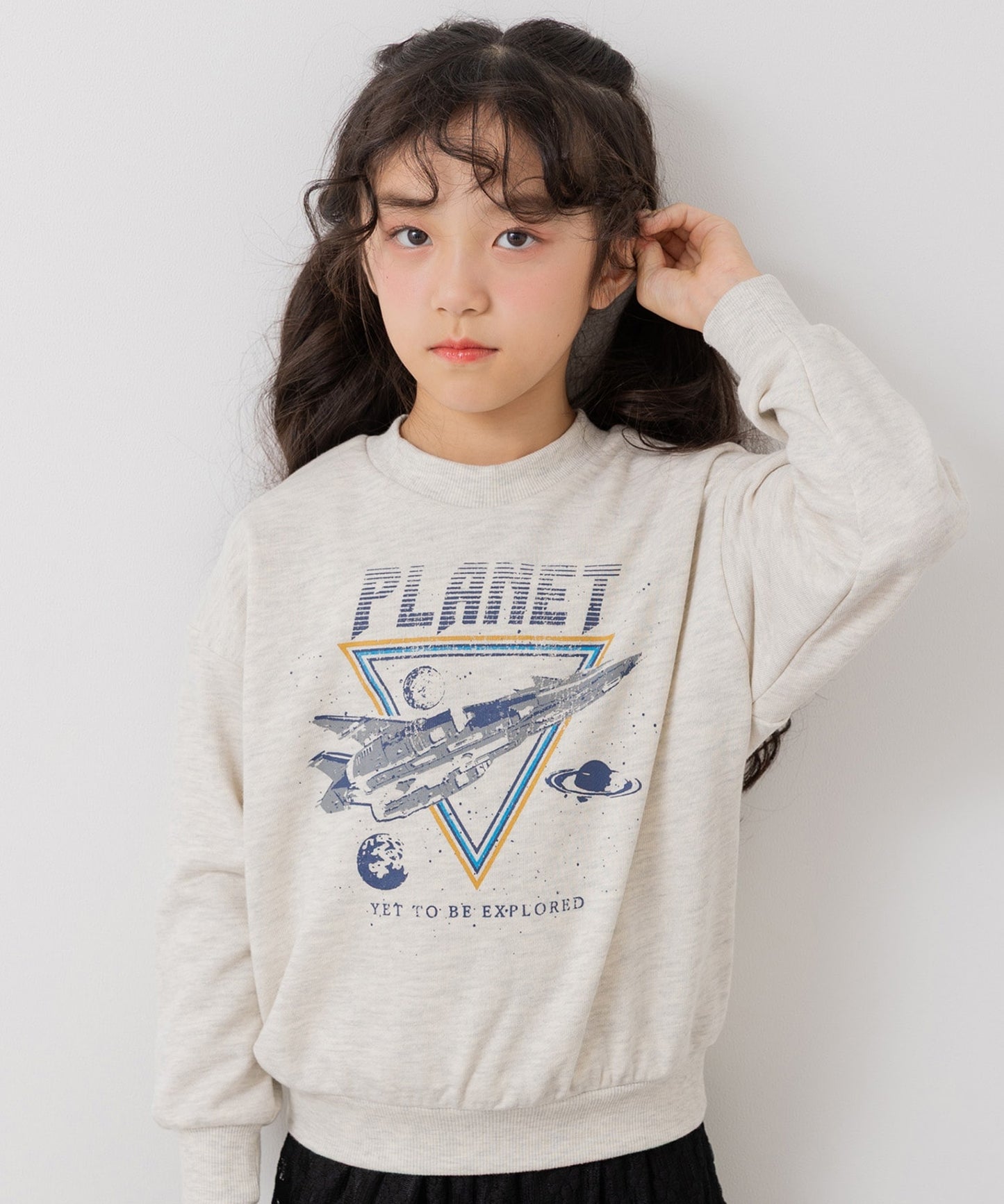 プリント裏毛トレーナー