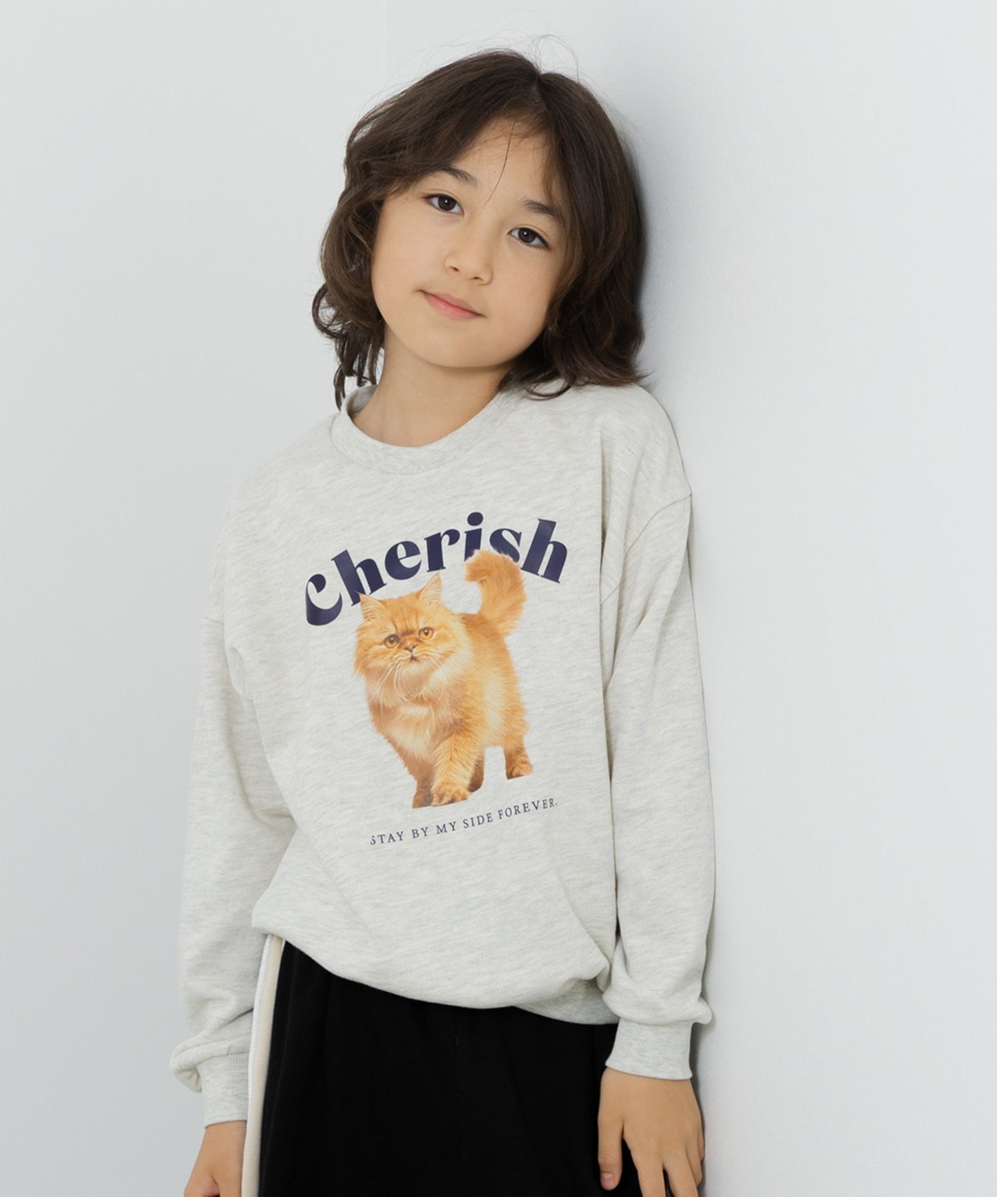 プリント裏毛トレーナー