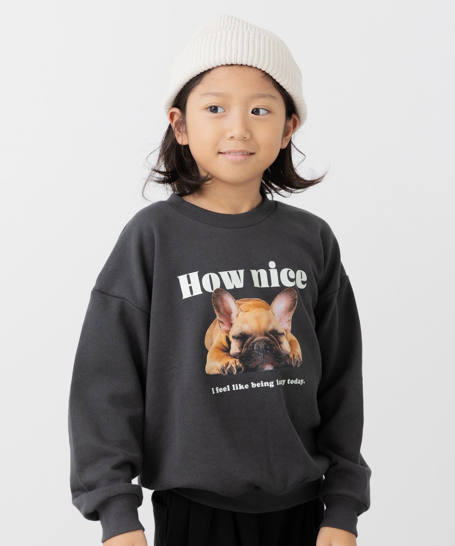 プリント裏毛トレーナー