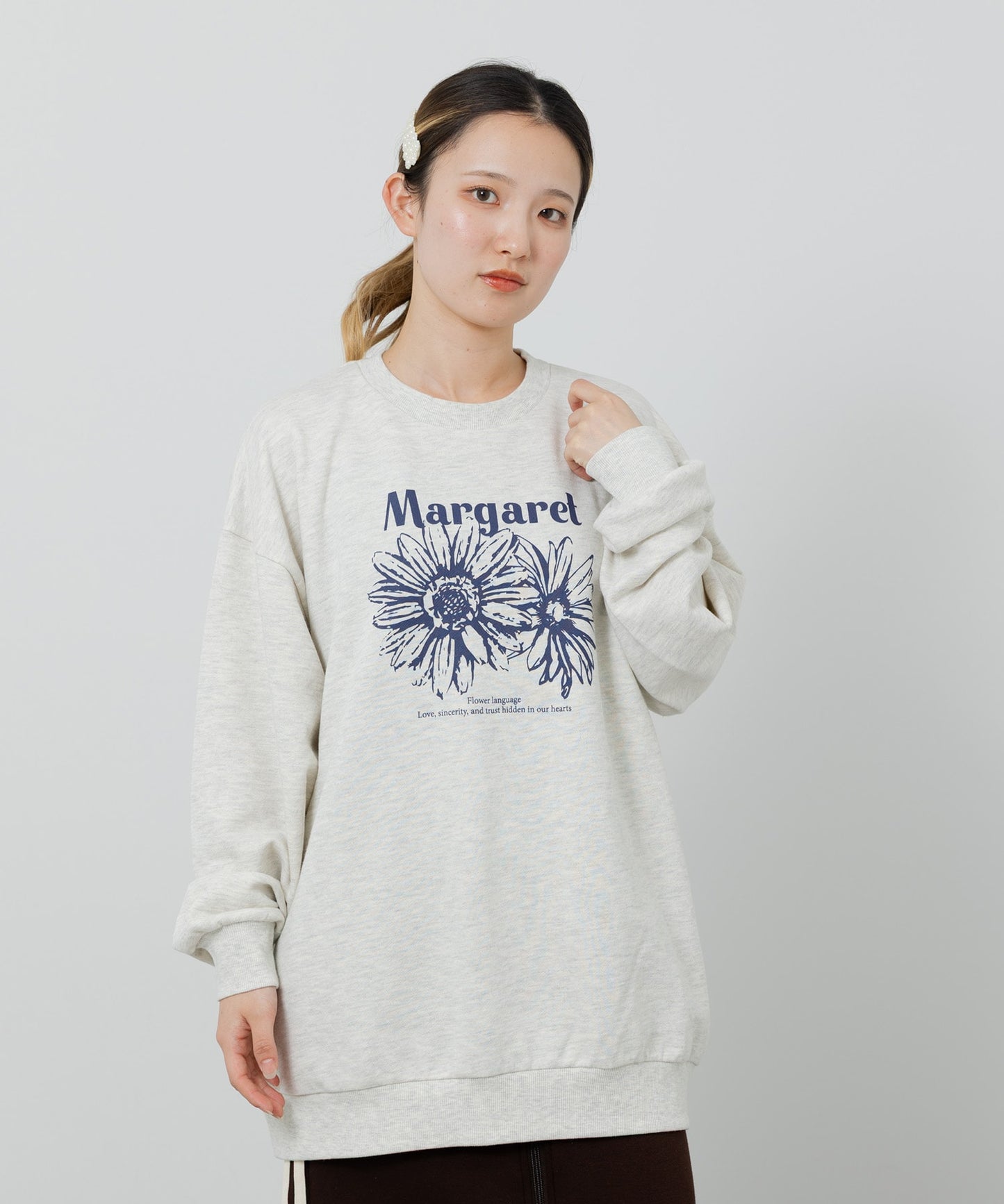 プリント裏毛トレーナー（大人）