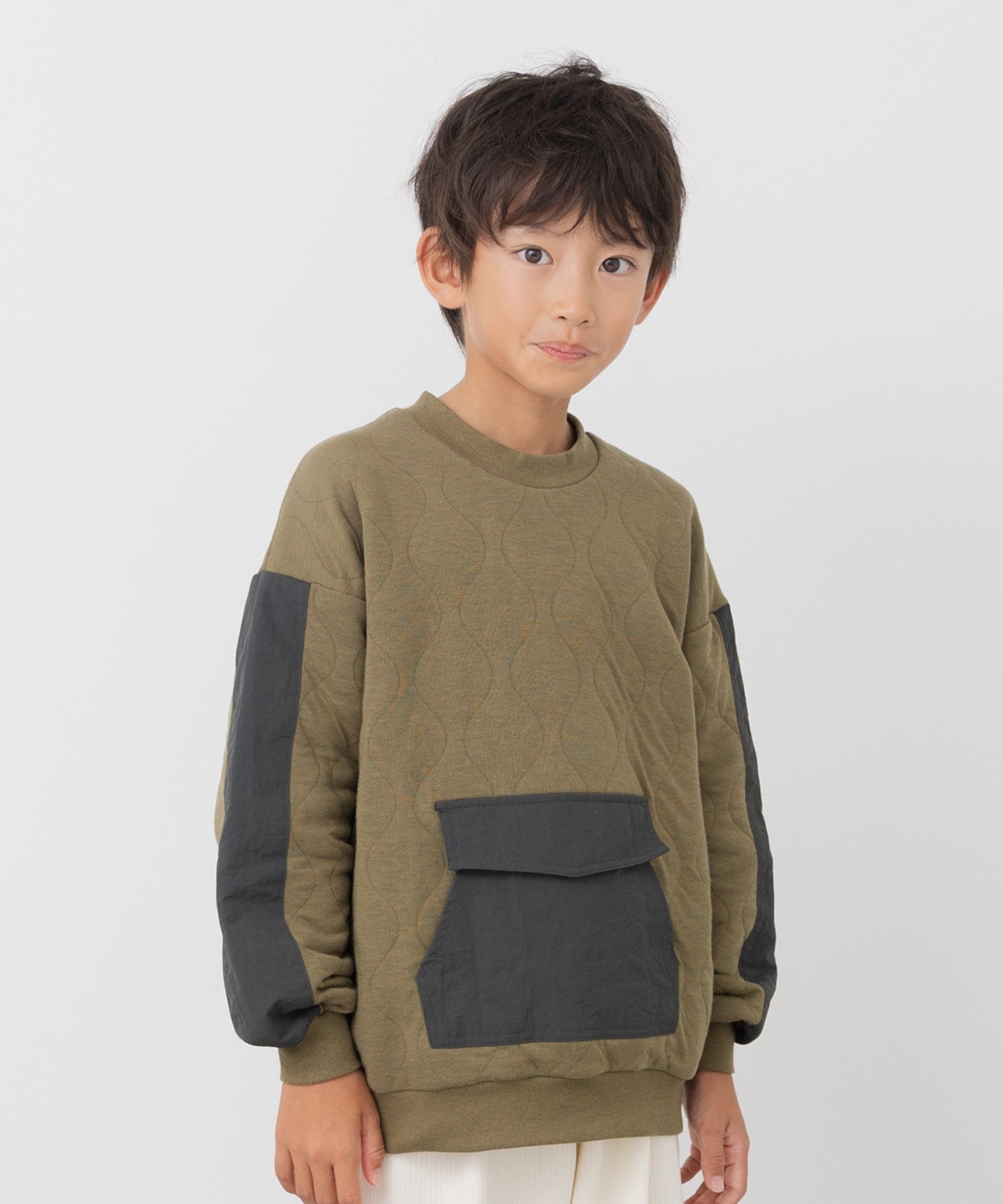 ニットキルトトレーナー