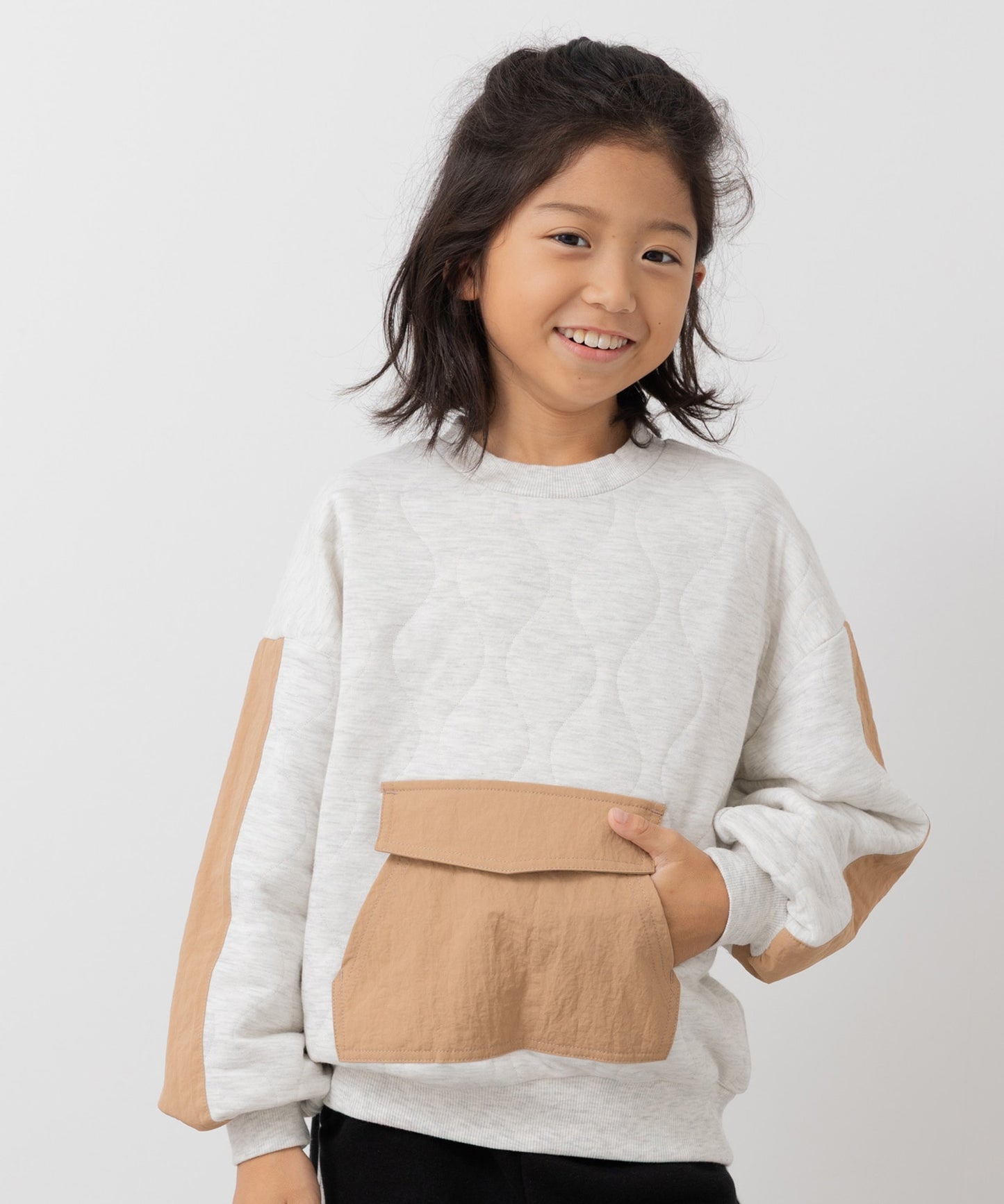 ニットキルトトレーナー