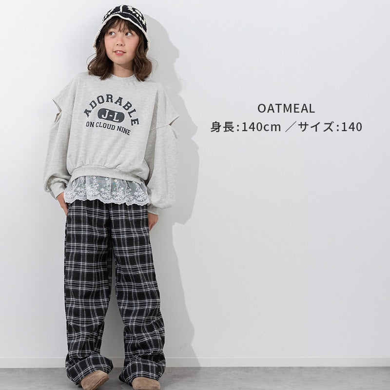 JL女児肩あき裾レーストレーナー