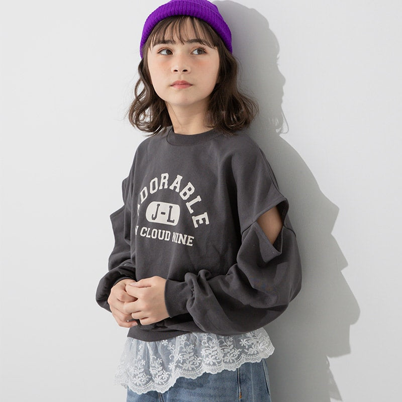 JL女児肩あき裾レーストレーナー