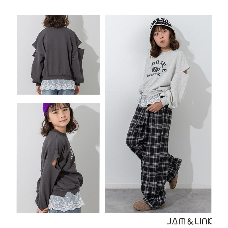 JL女児肩あき裾レーストレーナー
