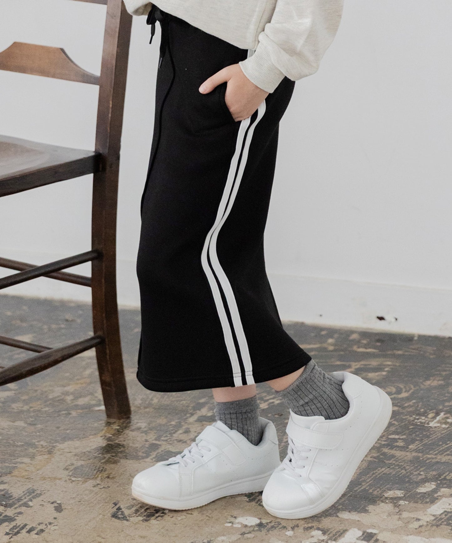 ダンボールニットラインロングスカート