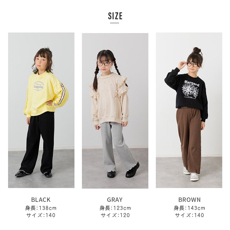 配色メロウリブワイドパンツ