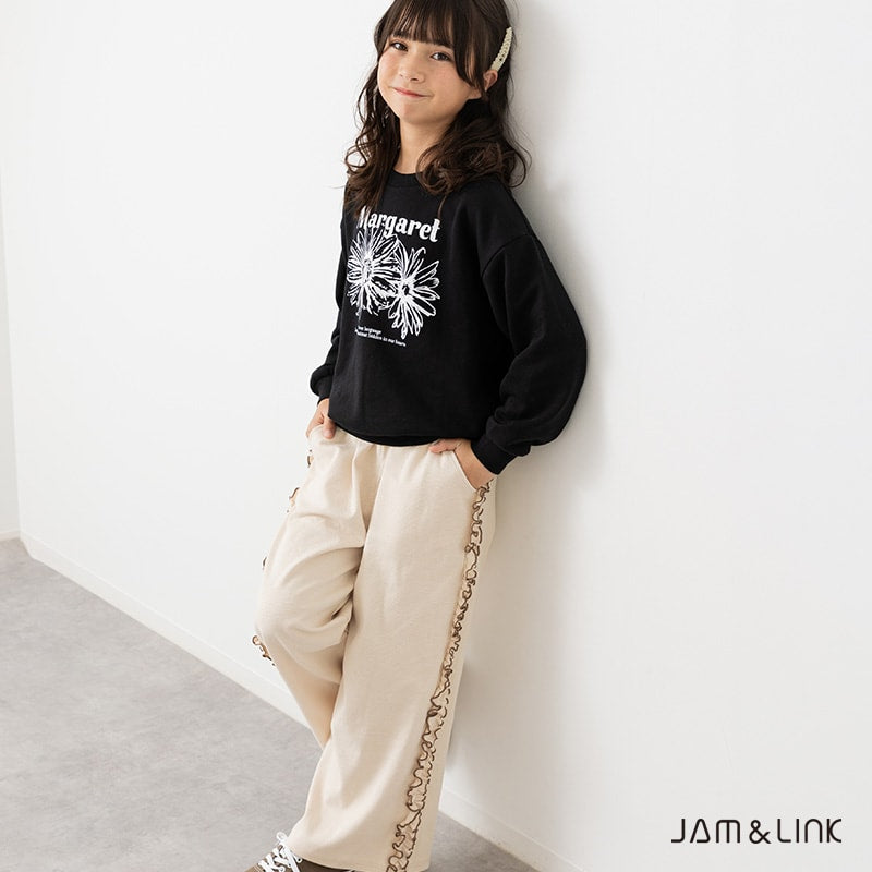 ハイパーストレッチ脇フリルパンツ
