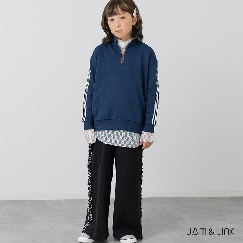 ハイパーストレッチ脇フリルパンツ
