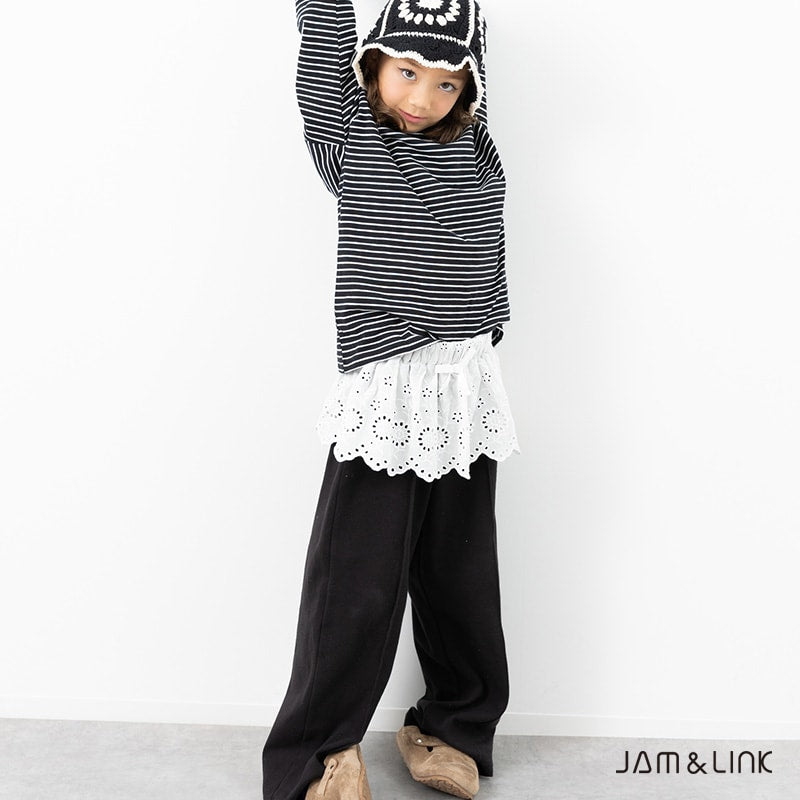 ハイパーストレッチウエストフリルパンツ