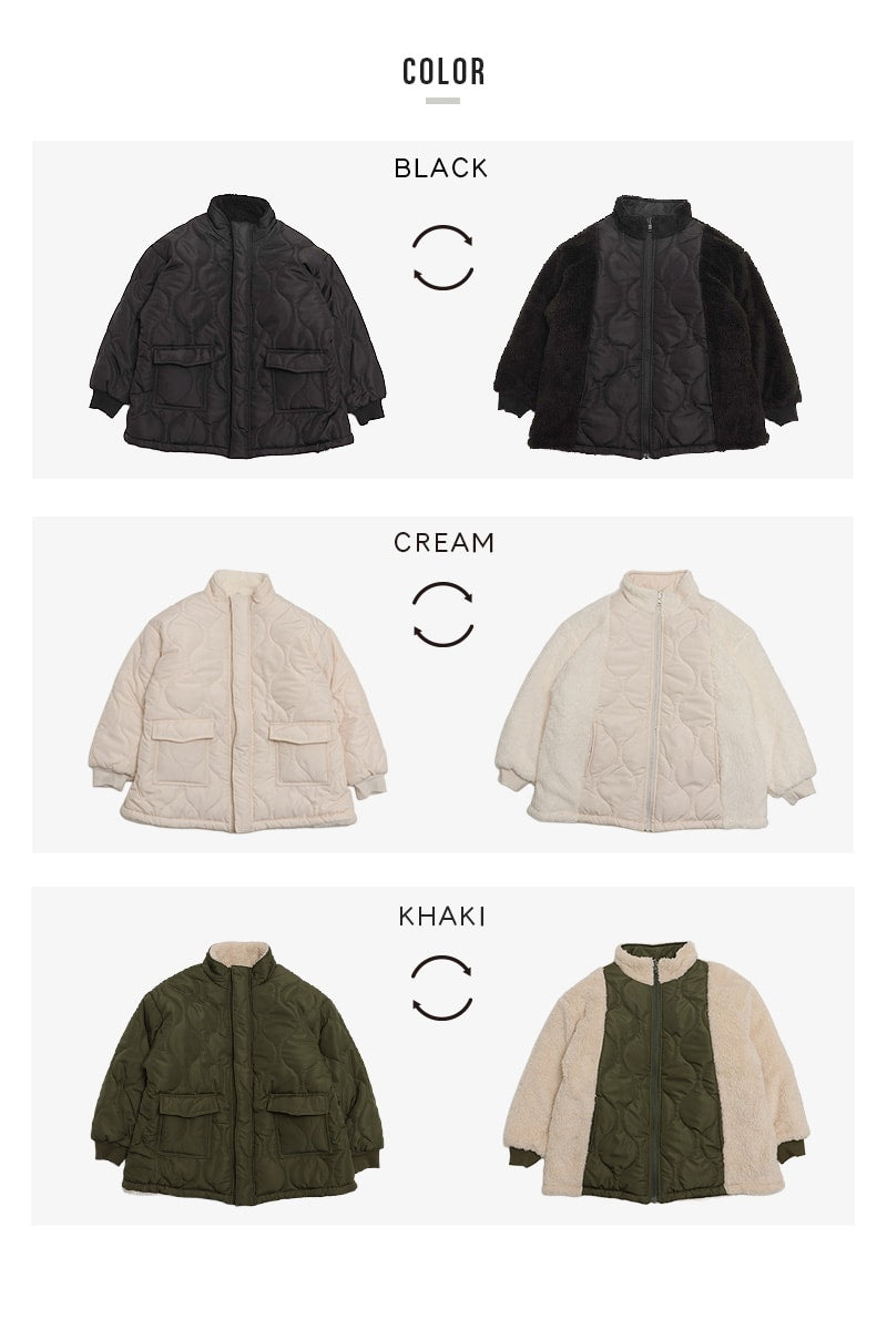 リバーシブル中綿ボアジャケット