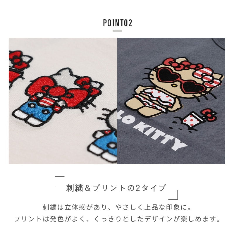 〈サンリオ〉ハローキティ/半袖Tシャツ（大人）