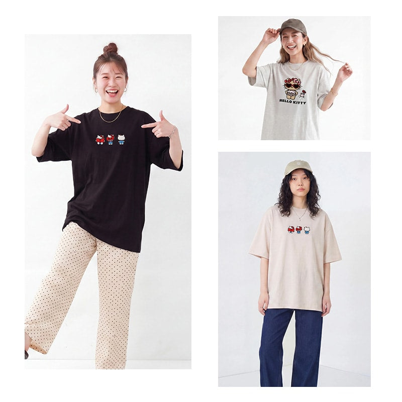 〈サンリオ〉ハローキティ/半袖Tシャツ（大人）