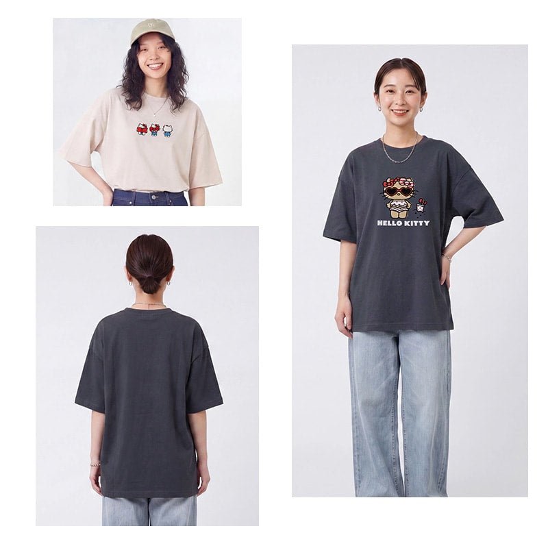 〈サンリオ〉ハローキティ/半袖Tシャツ（大人）