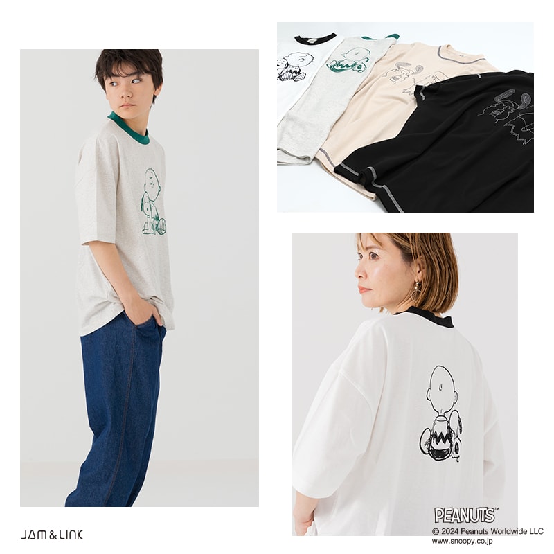 メンズ ピーナッツ 半袖Tシャツ