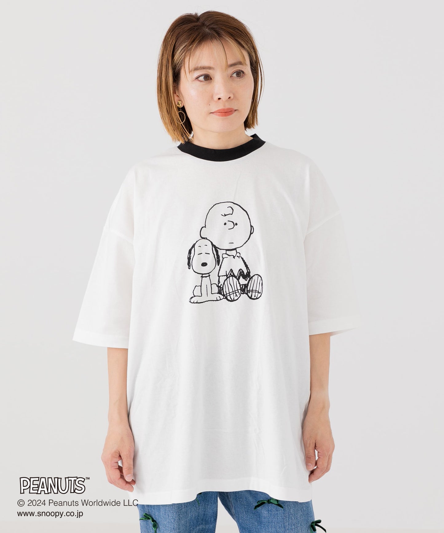 メンズ ピーナッツ 半袖Tシャツ