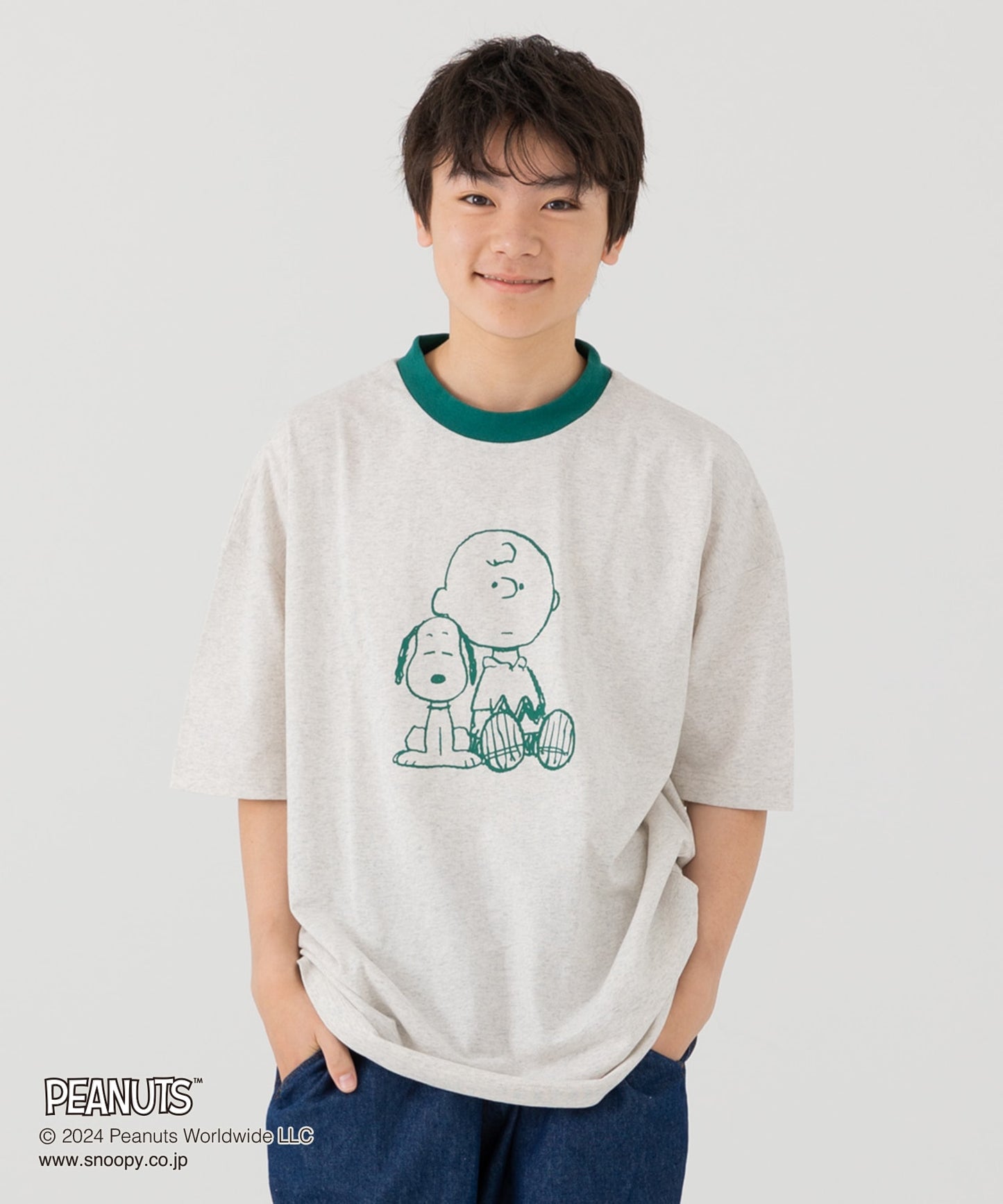 メンズ ピーナッツ 半袖Tシャツ