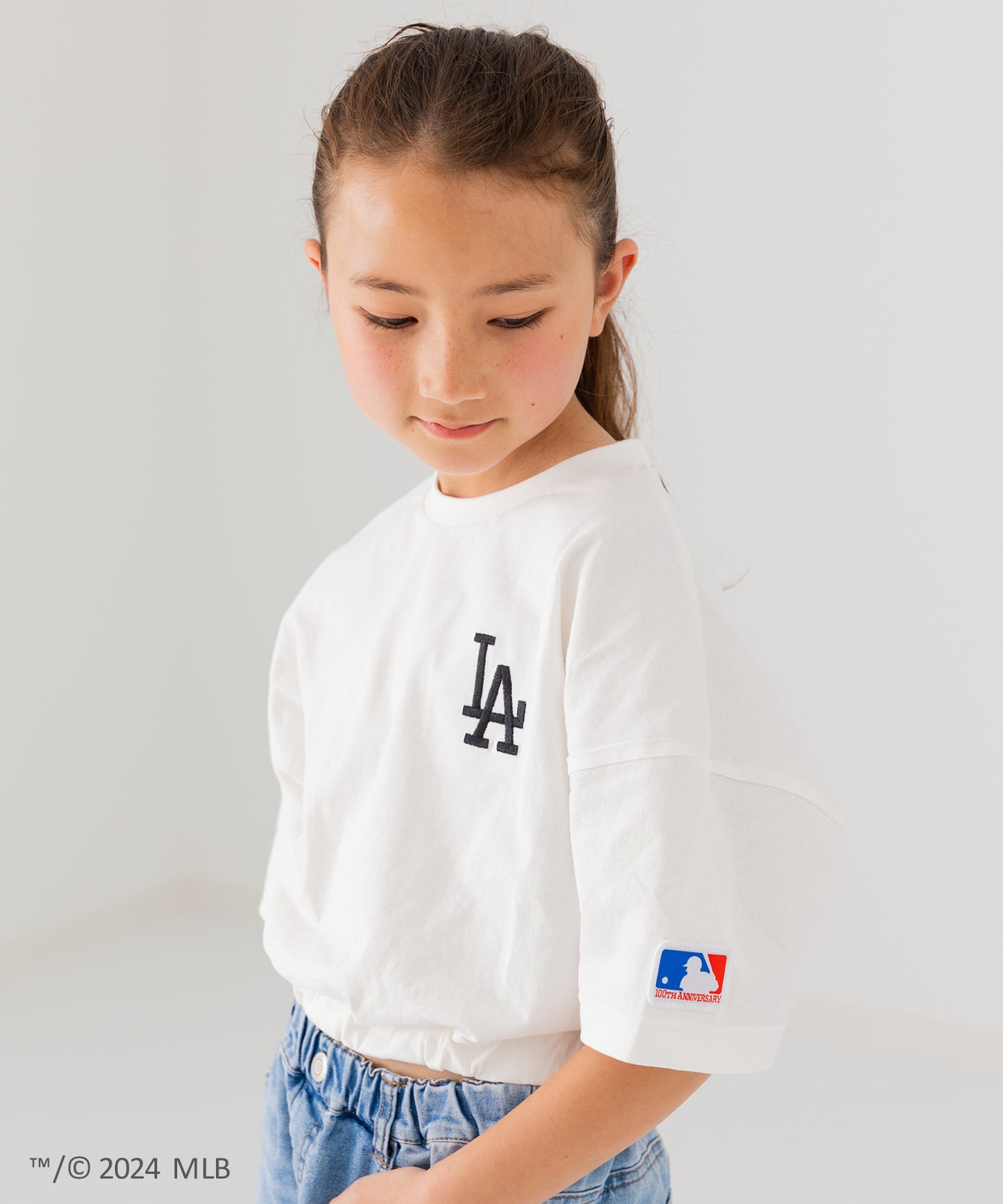 MLB ショート丈 半袖Tシャツ