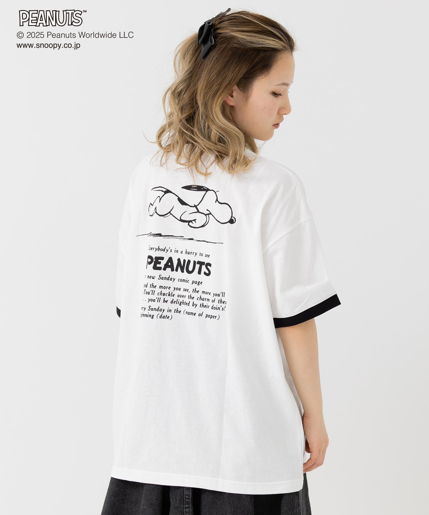 〈ピーナッツ〉半袖Tシャツ（大人）