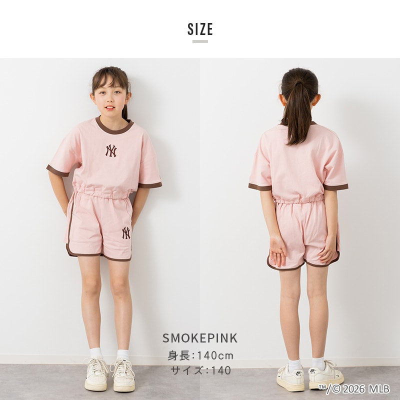 〈MLB〉ショート丈半袖Tシャツ