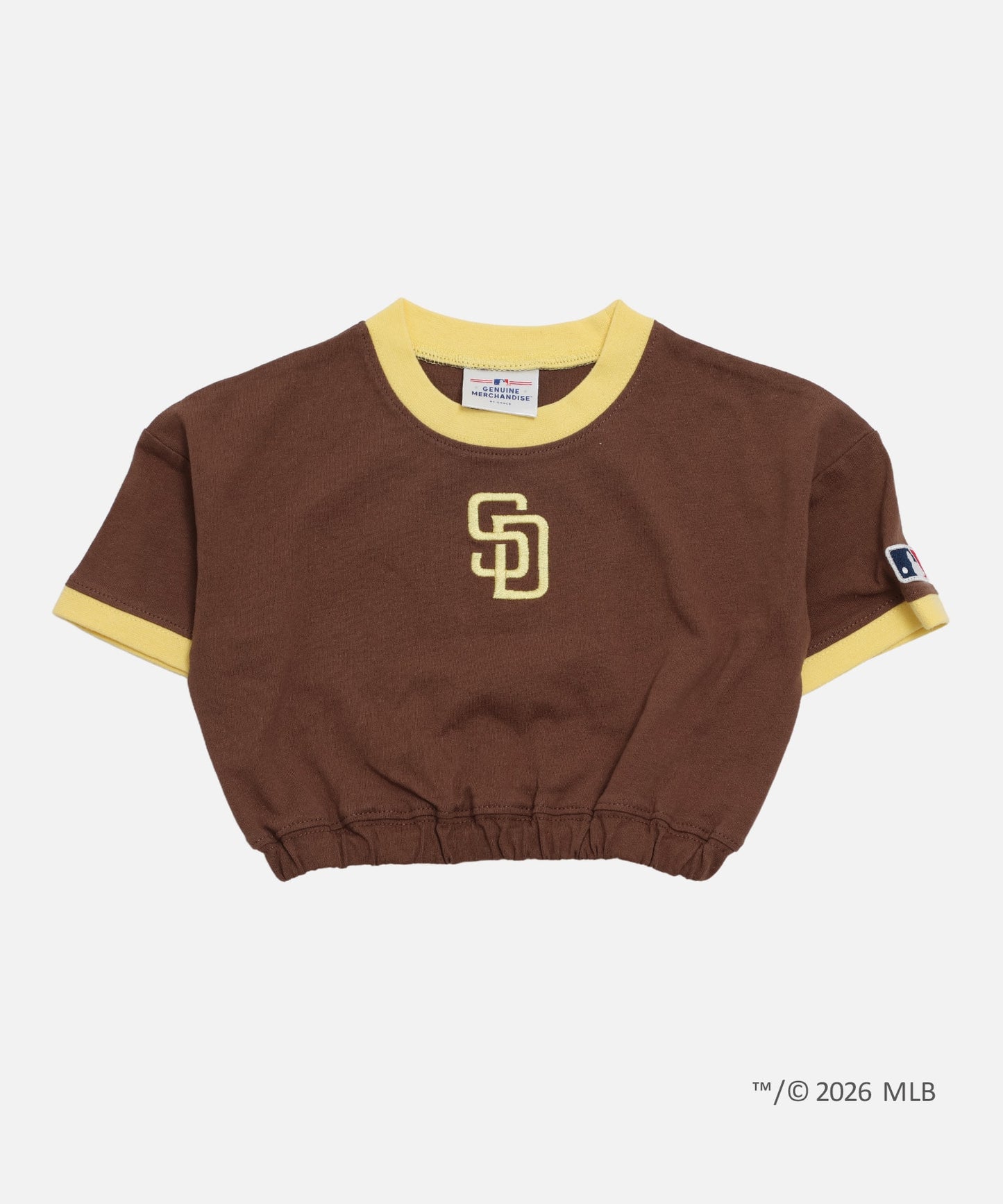 〈MLB〉ショート丈半袖Tシャツ