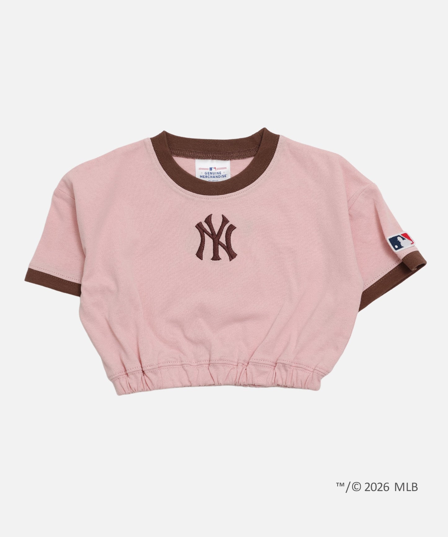 〈MLB〉ショート丈半袖Tシャツ