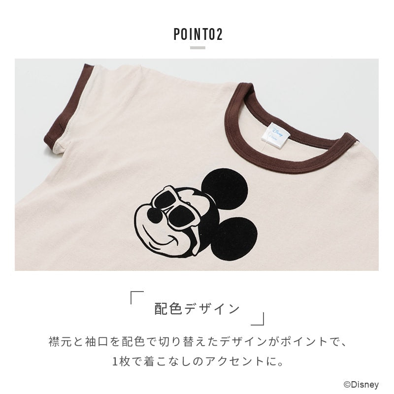 〈ディズニー〉ミッキーマウス/半袖Tシャツ