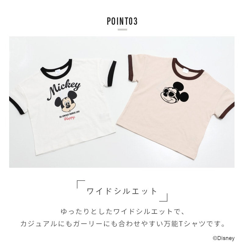 〈ディズニー〉ミッキーマウス/半袖Tシャツ