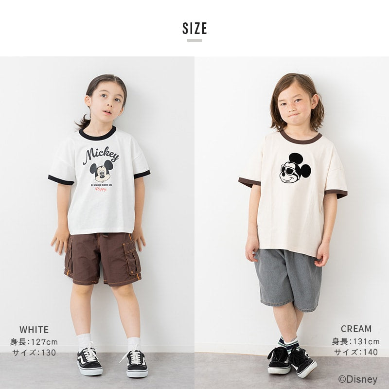 〈ディズニー〉ミッキーマウス/半袖Tシャツ