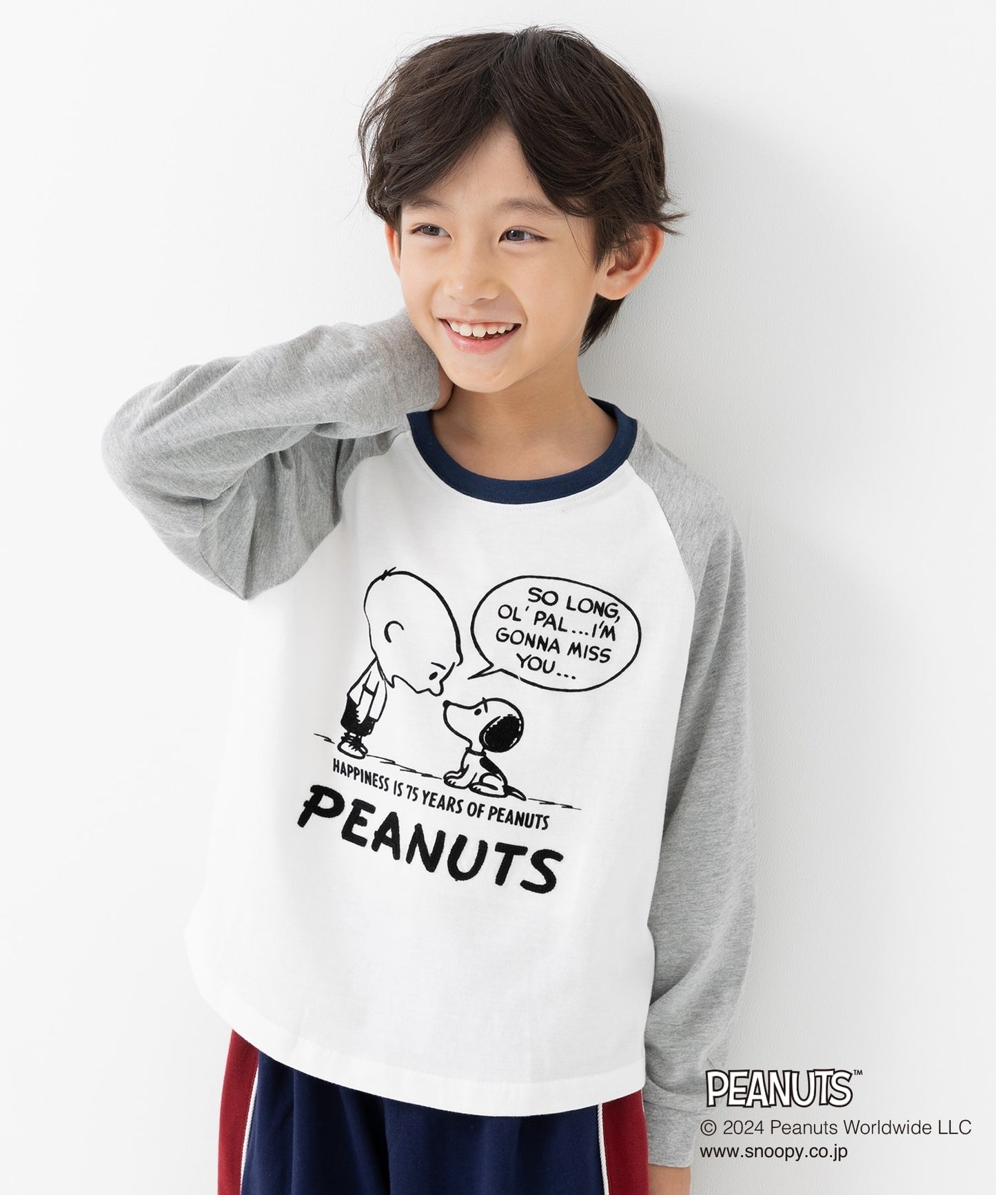 〈ピーナッツ〉長袖Tシャツ