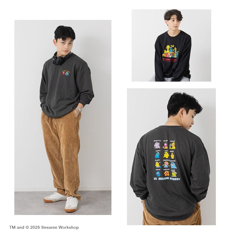 〈セサミストリート〉裏毛トレーナー（大人）