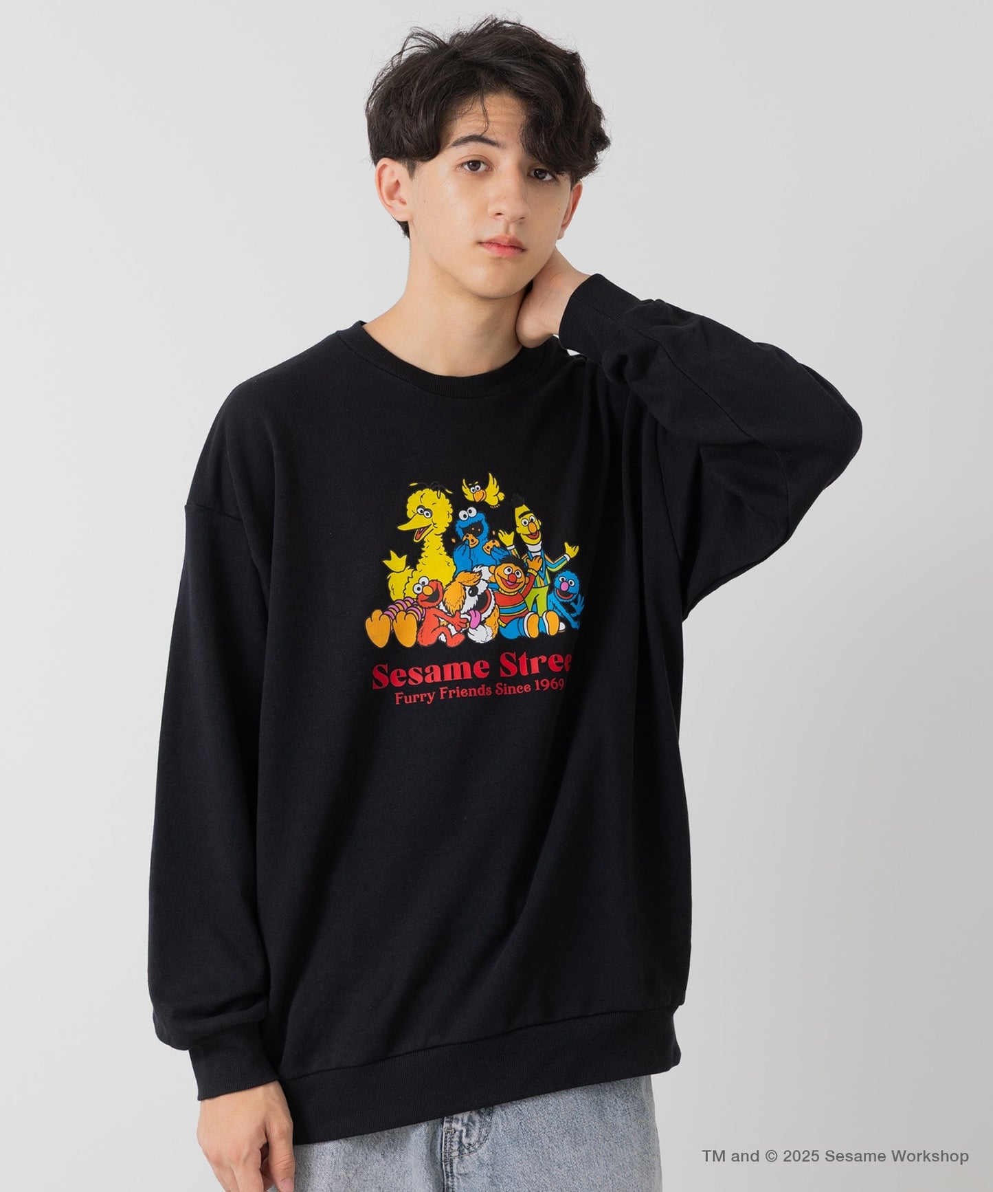 〈セサミストリート〉裏毛トレーナー（大人）