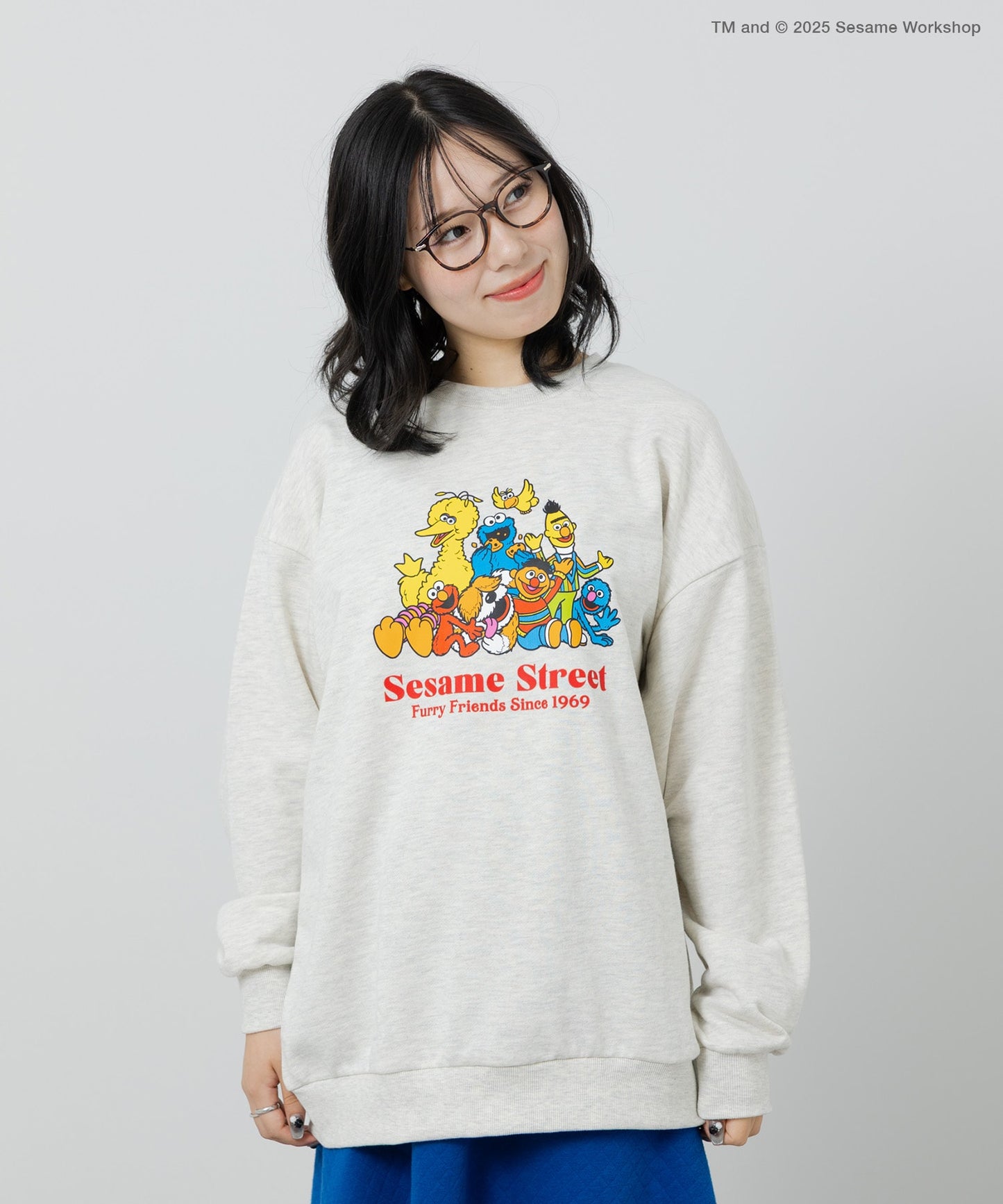 〈セサミストリート〉裏毛トレーナー（大人）