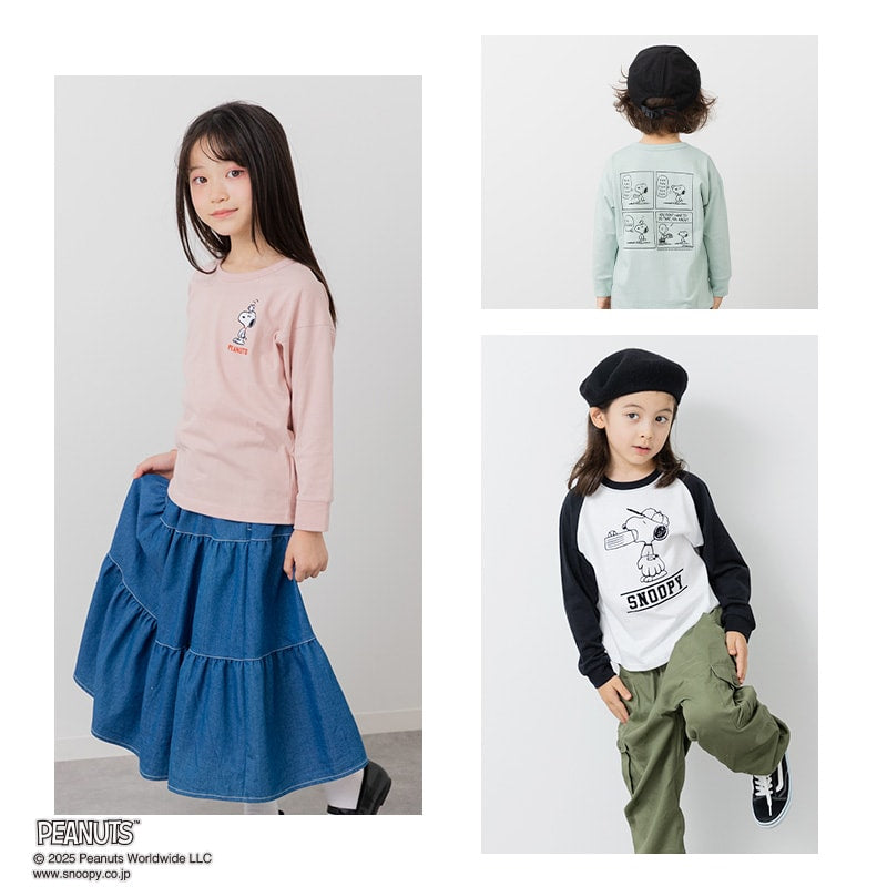 〈ピーナッツ〉長袖Tシャツ